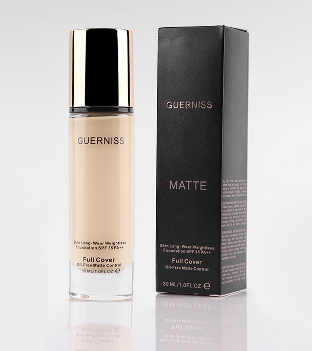 Guerniss Full Cover Matte Foundation: Flawless, Buildable Coverage for All Skin Types